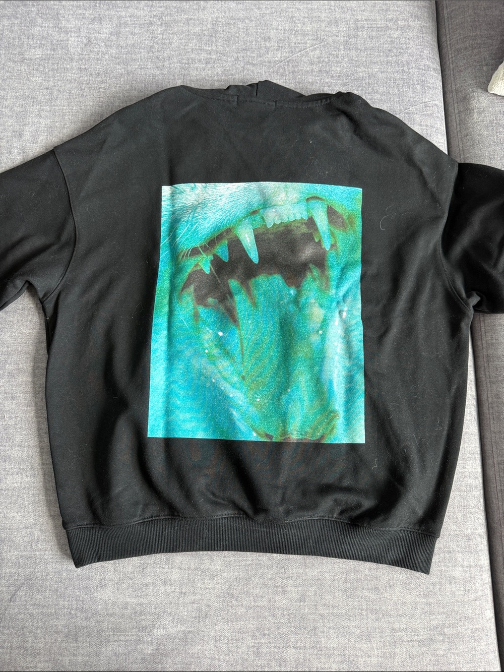 Kitty Records Black Hoodie With Teal Logo View 2